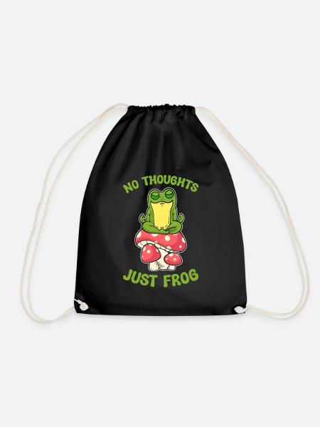 Pas de pensées, juste une grenouille - Sac de sport léger - noir