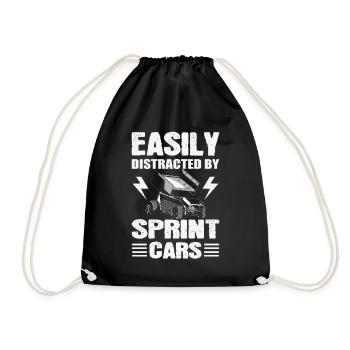 Facilement distrait par Sprint Cars Sprint Car - Sac de sport léger - noir - Devant
