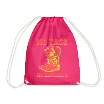 No Tags No Restarts Line Dance Line Dancing - Drawstring Bag - fuchsia - Front