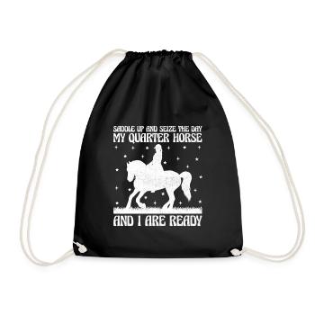 American Quarter Horse Equestrian Horse Lover Hors - Sac de sport léger - noir - Devant