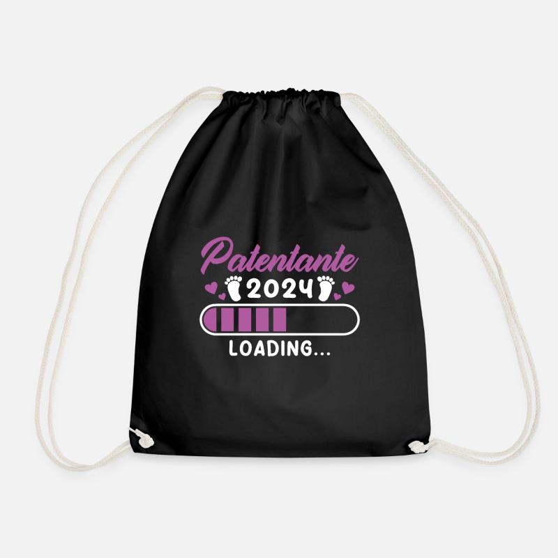 Patentante 2024 Loading Geschenke - Turnbeutel - Schwarz
