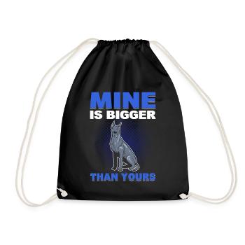 Le mien est plus grand que votre dogue allemand - Sac de sport léger - noir - Devant