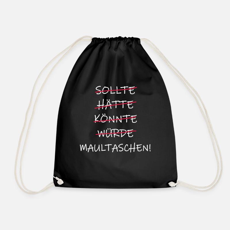 sollte hätte könnte Maultaschen! Schwaben - Turnbeutel - Schwarz