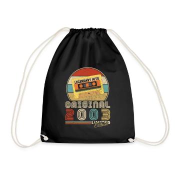 Original 2003 Vintage Retro Anniversary - Drawstring Bag - black - Front