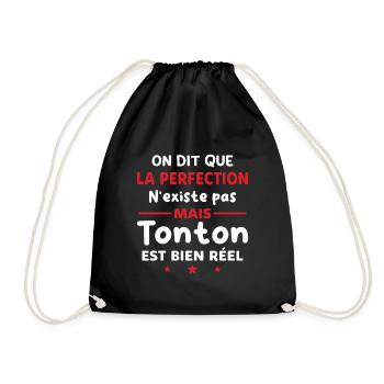 Cadeau Humour Tonton Parfait Oncle - Sac de sport léger - noir - Devant
