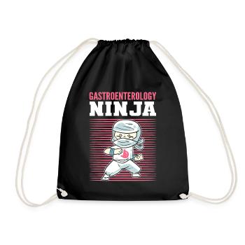 Gastroenterologie Ninja Gastroenterologe - Turnbeutel - Schwarz - Vorne