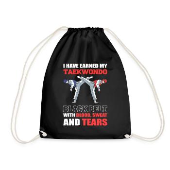 Taekwondo Martial Arts Ich habe meinen - Turnbeutel - Schwarz - Vorne