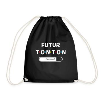 Homme Annonce Grossesse Tonton Futur Tonton - Sac de sport léger - noir - Devant