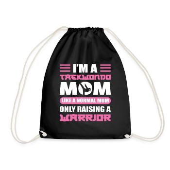 I'm A Taekwondo Mom Like A Normal Mom Taekwondo - Drawstring Bag - black - Front