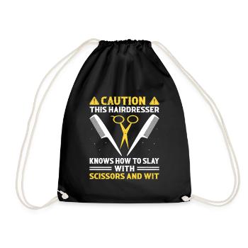 Coiffeur Coiffeur Coiffeur Coiffure Coiffure - Sac de sport léger - noir - Devant