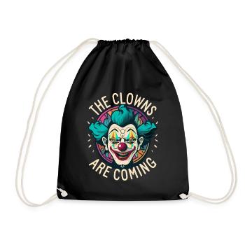 Die Clowns kommen Gruseliges Halloween - Turnbeutel - Schwarz - Vorne