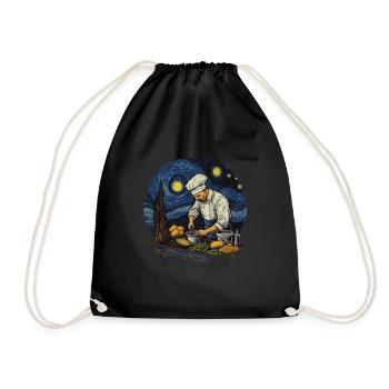 Masterpiece Cuisine The -starred cuisine of the - Drawstring Bag - black - Front