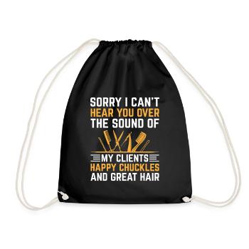 Coiffeur Coiffeur Coiffeur Coiffure Coiffure - Sac de sport léger - noir - Devant