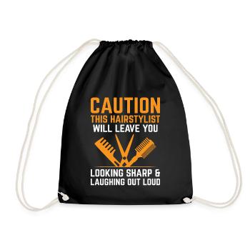 Coiffeur Coiffeur Coiffeur Coiffure Coiffure - Sac de sport léger - noir - Devant