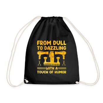 Coiffeur Coiffeur Coiffeur Coiffure Coiffure - Sac de sport léger - noir - Devant