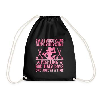 Coiffeur Coiffeur Coiffeur Coiffure Coiffure - Sac de sport léger - noir - Devant