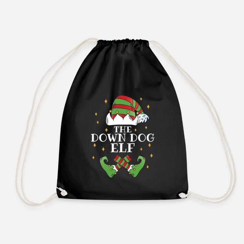 The Down Dog Elf Namaste - Turnbeutel - Schwarz
