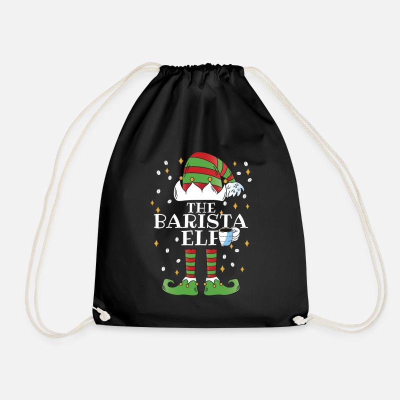 The Barista Elf Coffee - Turnbeutel - Schwarz