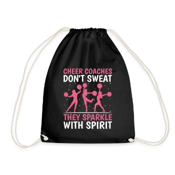 Cheerleading Coach Cheer Coach Cheerleader Cheer T - Drawstring Bag - black - Front