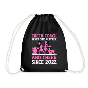 Cheerleading Coach Cheer Coach Cheerleader Cheer T - Drawstring Bag - black - Front