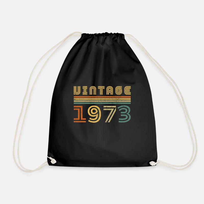 Original 1973 Retro Vintage Anniversary - Turnbeutel - Schwarz
