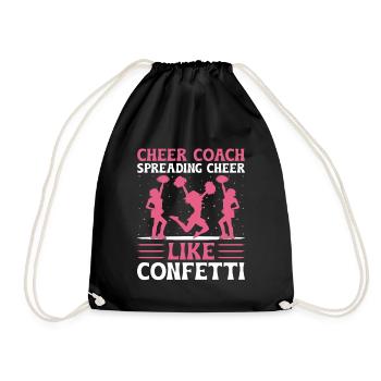 Cheerleading Coach Cheer Coach Cheerleader Cheer T - Drawstring Bag - black - Front