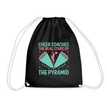 Cheerleading Coach Cheer Coach Cheerleader Cheer T - Drawstring Bag - black - Front