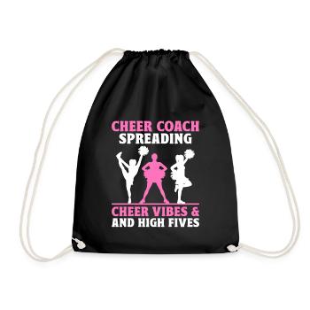 Cheerleading Coach Cheer Coach Cheerleader Cheer T - Turnbeutel - Schwarz - Vorne