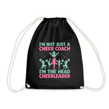 Cheerleading Coach Cheer Coach Cheerleader Cheer T - Drawstring Bag - black - Front