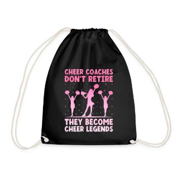 Cheerleading Coach Cheer Coach Cheerleader Cheer T - Drawstring Bag - black - Front