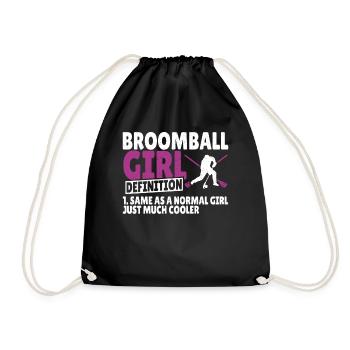 Fille de ballon-balai comme fille normale juste beaucoup plus cool - Sac de sport léger - noir - Devant