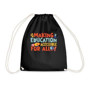 Rendre l’éducation accessible aux personnes ayant des besoins éducatifs spéciaux - Sac de sport léger - noir - Devant