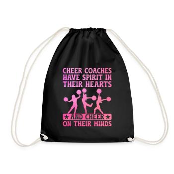 Cheerleading Coach Cheer Coach Cheerleader Cheer T - Drawstring Bag - black - Front