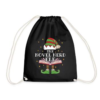 Le roman Nerd Elf Book Reading - Sac de sport léger - noir - Devant