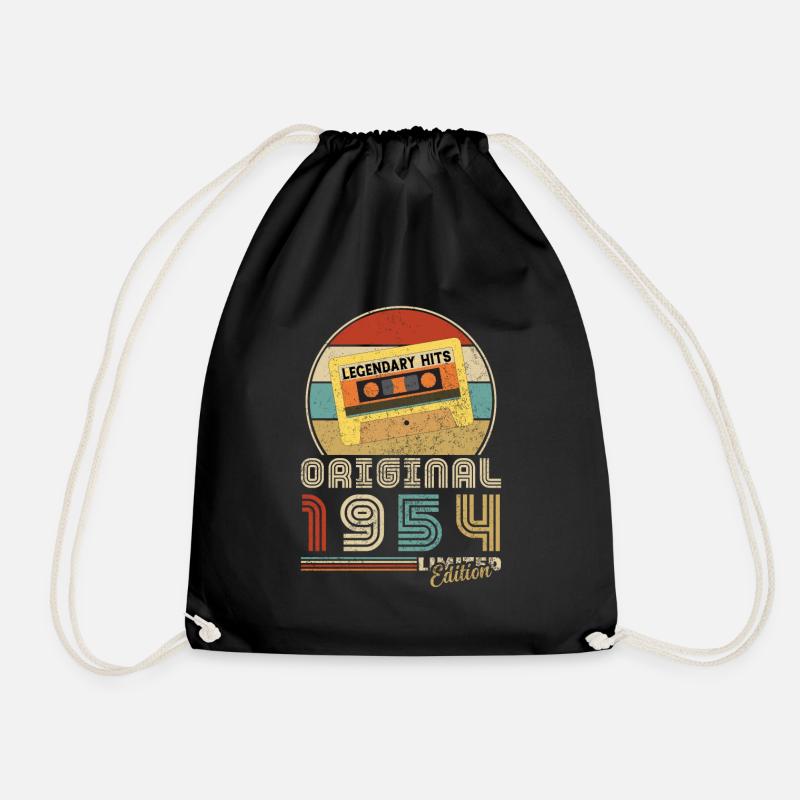 Original 1954 Vintage Retro Jubiläumsgeschenk - Turnbeutel - Schwarz