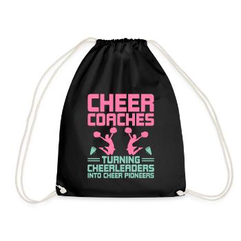 Cheerleading Coach Cheer Coach Cheerleader Cheer T - Drawstring Bag - black - Front