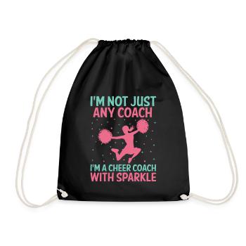 Cheerleading Coach Cheer Coach Cheerleader Cheer T - Drawstring Bag - black - Front