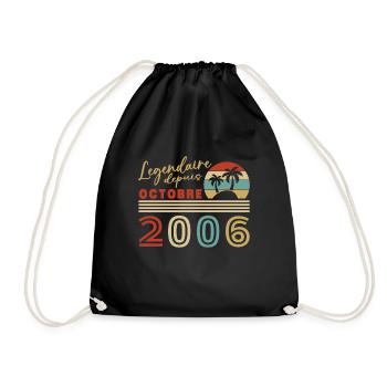 Original octobre 2006 vintage anniversaire 2006 - Sac de sport léger - noir - Devant