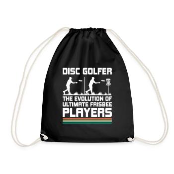 Disc Golf Spieler Disc Golfer Frisbee Spieler Par Pu - Turnbeutel - Schwarz - Vorne