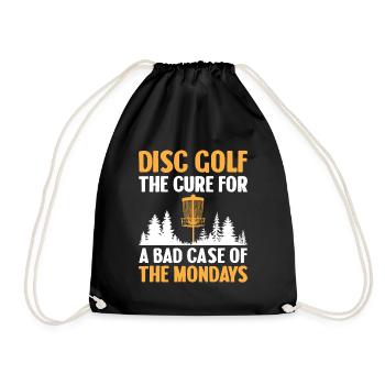 Disc Golf Player Disc Golfer Frisbee Player Par Pu - Turnbeutel - Schwarz - Vorne