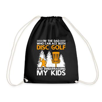Disc Golf Player Disc Golfer Frisbee Player Par Pu - Sac de sport léger - noir - Devant