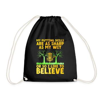 Disc Golf Player Disc Golfer Frisbee Player Par Pu - Sac de sport léger - noir - Devant