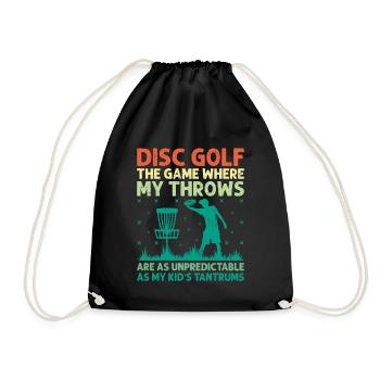 Disc Golf Player Disc Golfer Frisbee Player Par Pu - Turnbeutel - Schwarz - Vorne