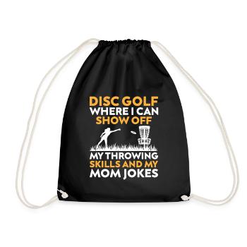 Disc Golf Player Disc Golfer Frisbee Player Par Pu - Turnbeutel - Schwarz - Vorne