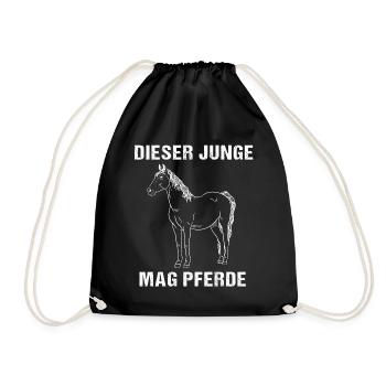 Ce garçon a un penchant pour les chevaux - Sac de sport léger - noir - Devant