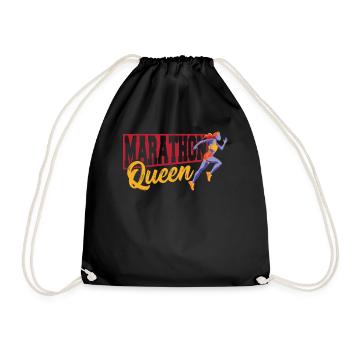 Marathon Queen Marathon Finisher Marathon Runner - Drawstring Bag - black - Front