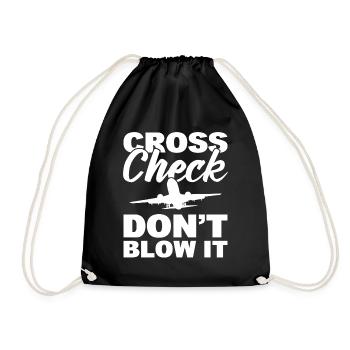 Cross Check Don't Blow It Flight Attendant - Turnbeutel - Schwarz - Vorne
