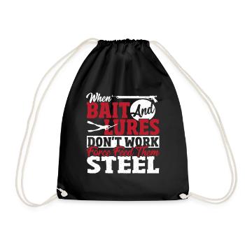 Chasseur sous-marin Si l’appât et l’appât ne - Sac de sport léger - noir - Devant