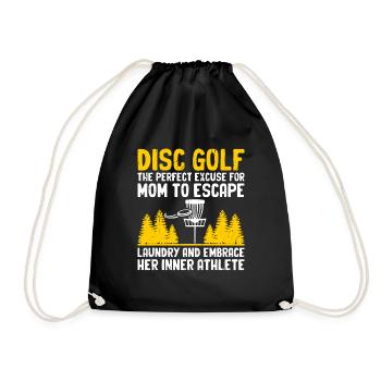 Disc Golf Player Disc Golfer Frisbee Player Par Pu - Sac de sport léger - noir - Devant