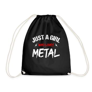 Juste une fille qui aime le métal - Metalherz - Sac de sport léger - noir - Devant